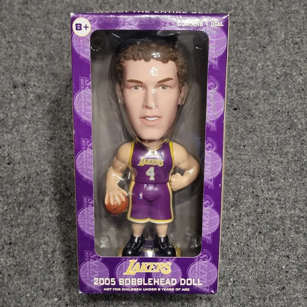 Vintage LA Lakers Bobblehead Luke Walton#4 2005 Upper Deck Carls Jr Throwback